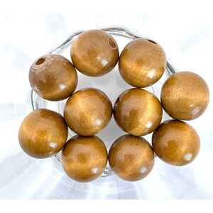 10pcs Beads for Jewelry #22059 Large Wood Beads